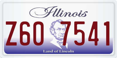 IL license plate Z607541