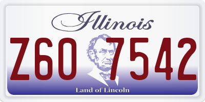 IL license plate Z607542