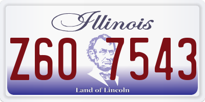 IL license plate Z607543