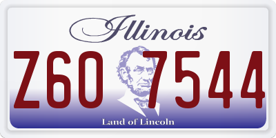 IL license plate Z607544