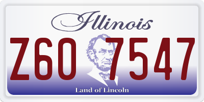IL license plate Z607547