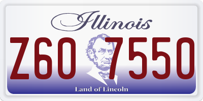 IL license plate Z607550