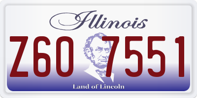 IL license plate Z607551