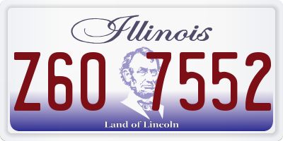 IL license plate Z607552