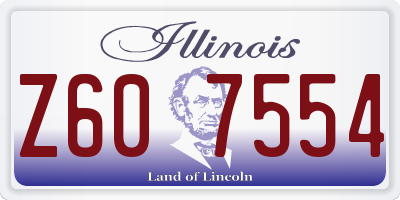 IL license plate Z607554