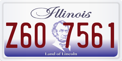 IL license plate Z607561