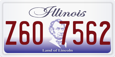 IL license plate Z607562
