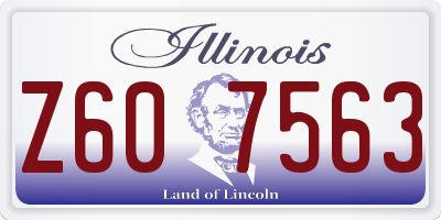 IL license plate Z607563