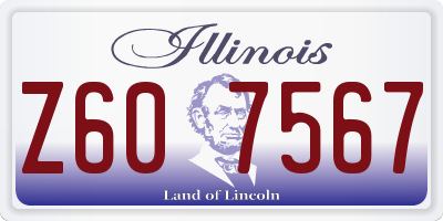 IL license plate Z607567