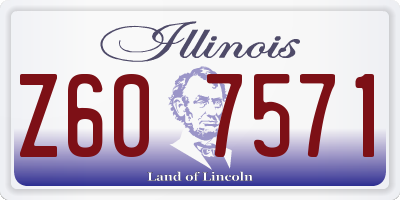 IL license plate Z607571