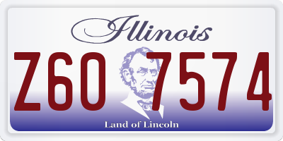 IL license plate Z607574