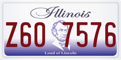IL license plate Z607576