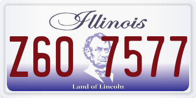 IL license plate Z607577