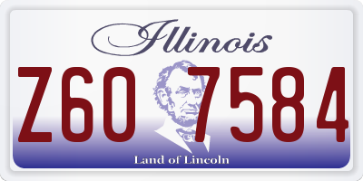 IL license plate Z607584