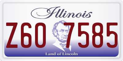 IL license plate Z607585
