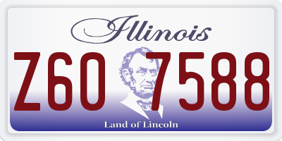 IL license plate Z607588