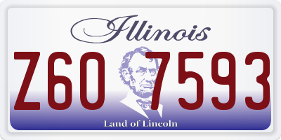 IL license plate Z607593