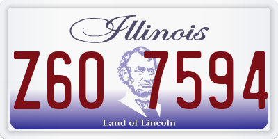 IL license plate Z607594