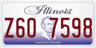 IL license plate Z607598