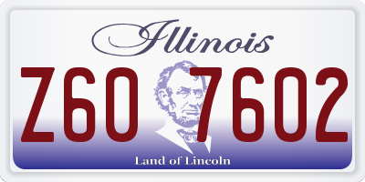 IL license plate Z607602