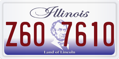 IL license plate Z607610