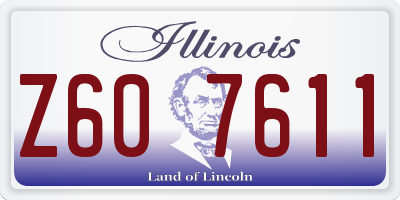 IL license plate Z607611