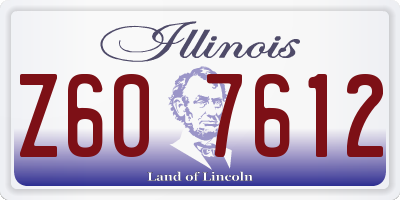 IL license plate Z607612
