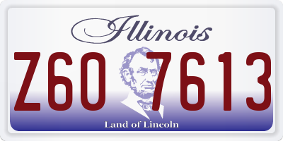 IL license plate Z607613