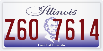 IL license plate Z607614