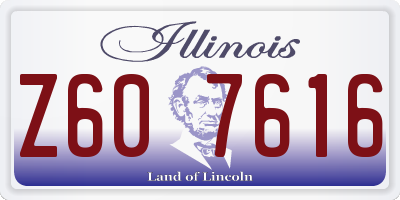 IL license plate Z607616