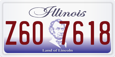 IL license plate Z607618