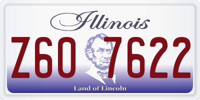 IL license plate Z607622
