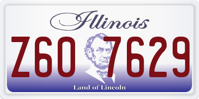 IL license plate Z607629