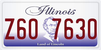 IL license plate Z607630