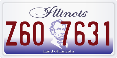 IL license plate Z607631