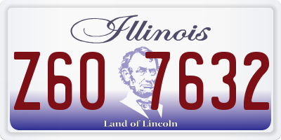 IL license plate Z607632