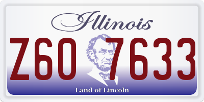 IL license plate Z607633