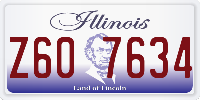 IL license plate Z607634