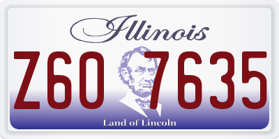 IL license plate Z607635
