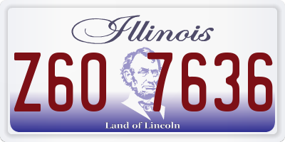 IL license plate Z607636