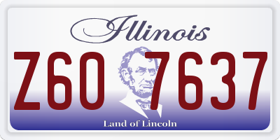 IL license plate Z607637