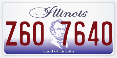 IL license plate Z607640