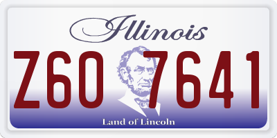 IL license plate Z607641