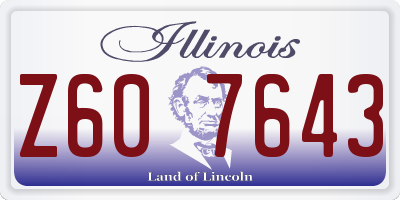 IL license plate Z607643