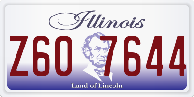 IL license plate Z607644