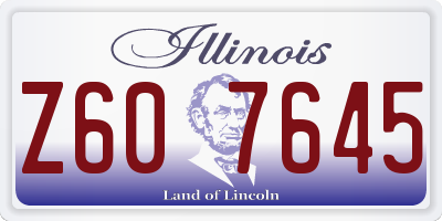 IL license plate Z607645