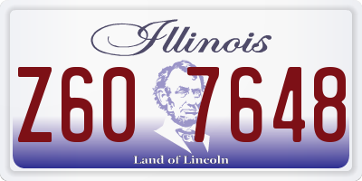 IL license plate Z607648