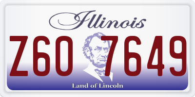IL license plate Z607649