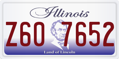 IL license plate Z607652