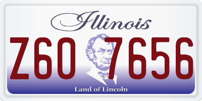 IL license plate Z607656